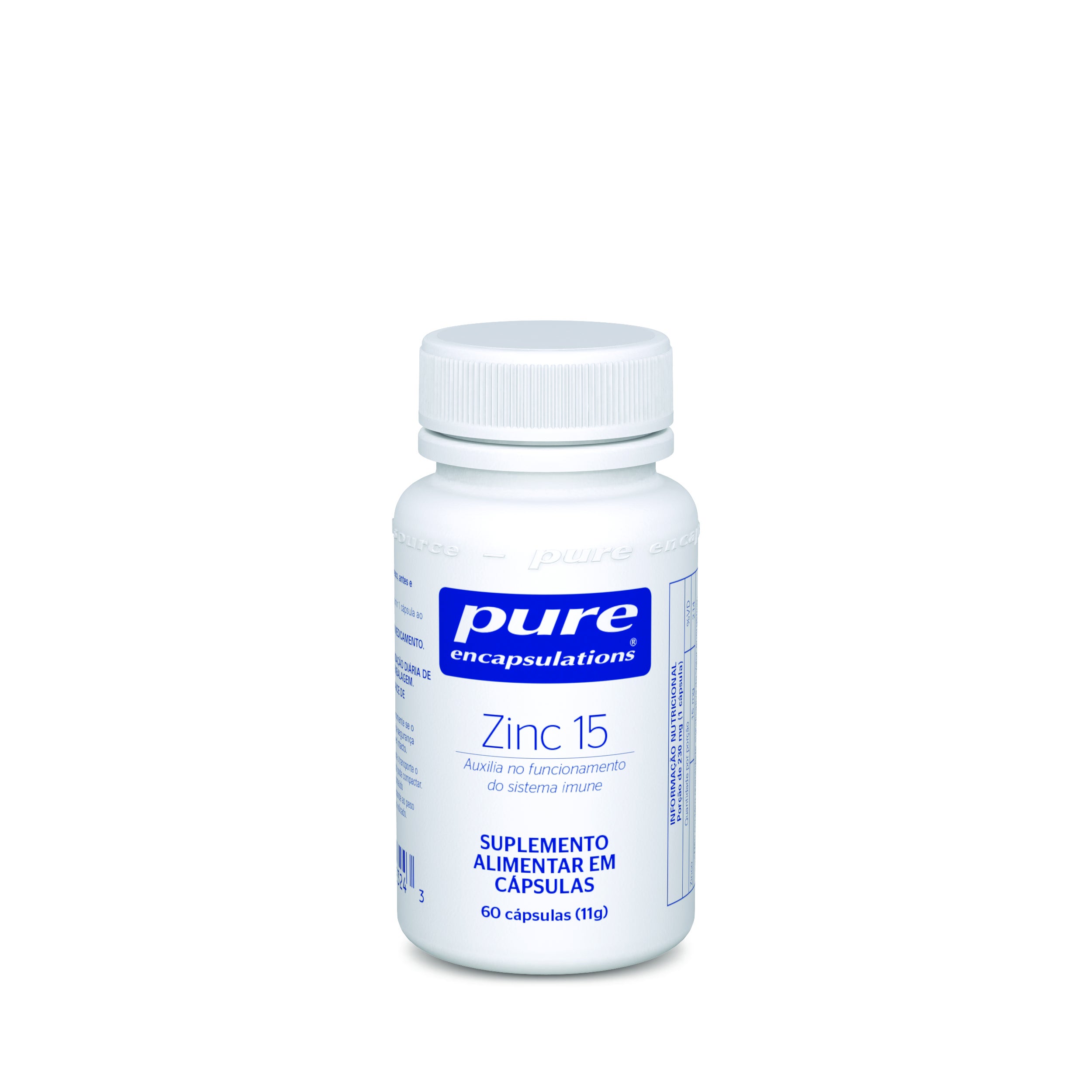Suplemento Alimentar Pure Encapsulations Zinco 15mg - 60 cápsulas