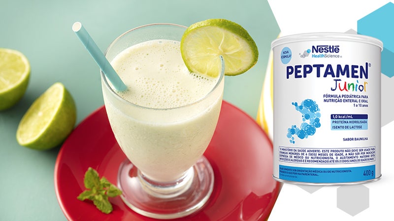 Limonada Suíça com hortelã e PEPTAMEN® Junior