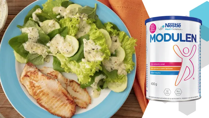 Salada com molho MODULEN® cremoso